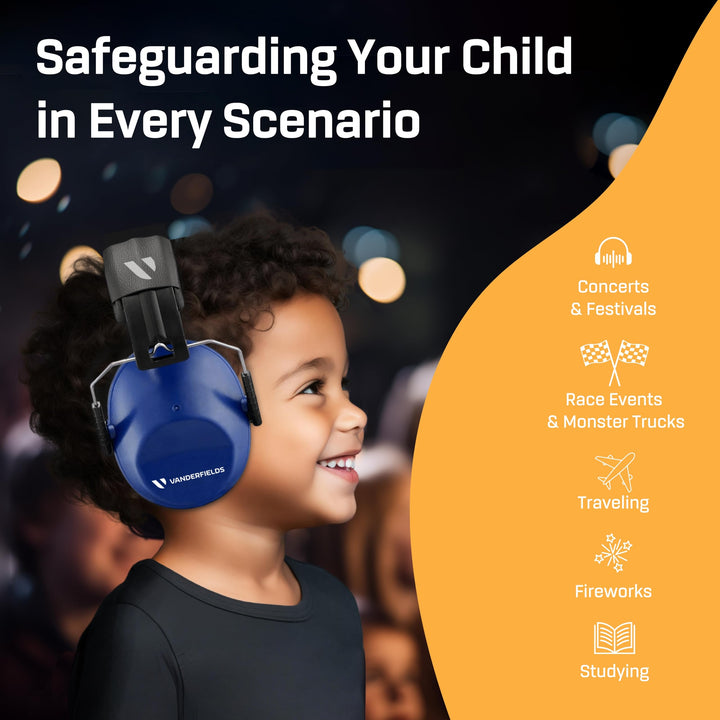 Kids Ear Protection, Noise Canceling Headphones Kids, Age 3-16, 26dB Noise Reduction, Ear Muffs for Kids, Kids Noise Cancelling Headphones, Earmuffs for Autism, Boys, Girls, Toddlers