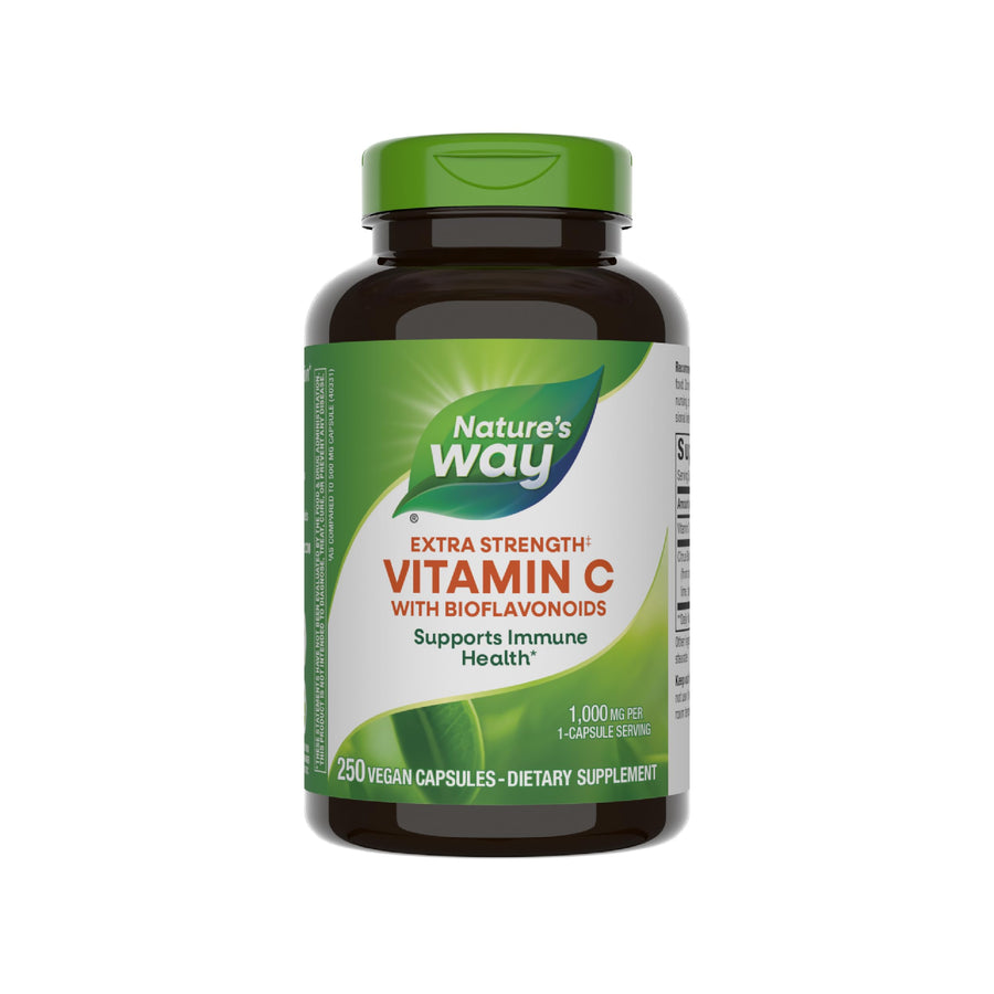 Nature’s Way Extra Strength Vitamin C with Bioflavonoids - 1,000 mg Vitamin C per Serving - Immune Health* - Citrus Bioflavonoids from Orange, Grapefruit, Lemon & More - 250 Capsules