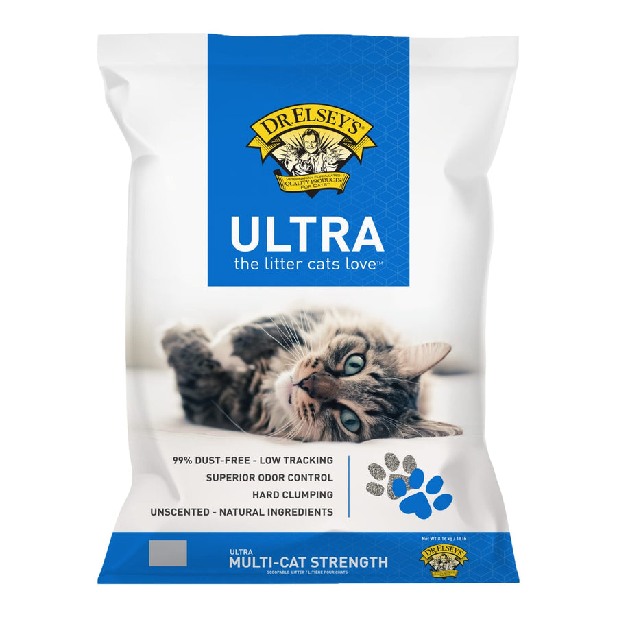 Premium Clumping Cat Litter - Ultra - 99.9% Dust-Free, Low Tracking, Hard Clumping, Superior Odor Control, Unscented & Natural Ingredients