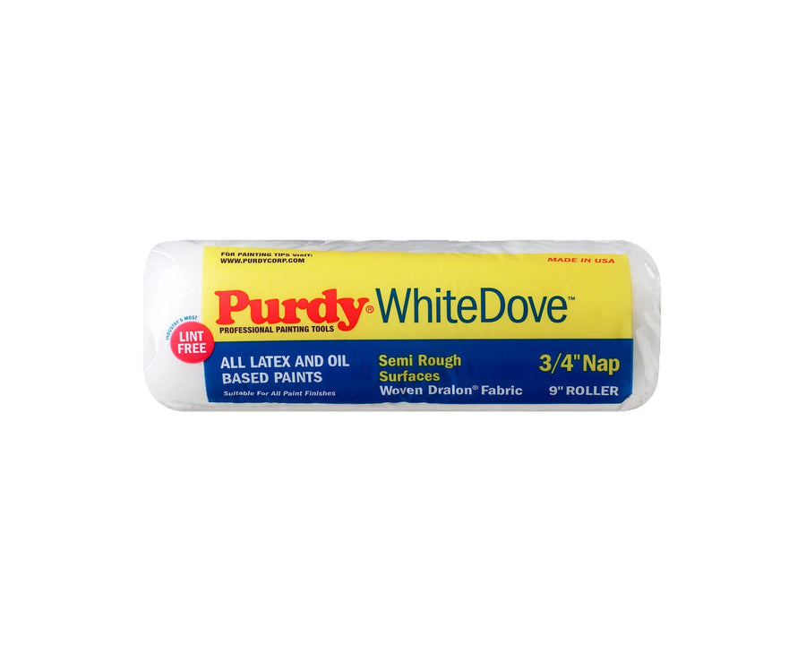 144672094 White Dove Roller Cover, 9 inch x 3/4 inch