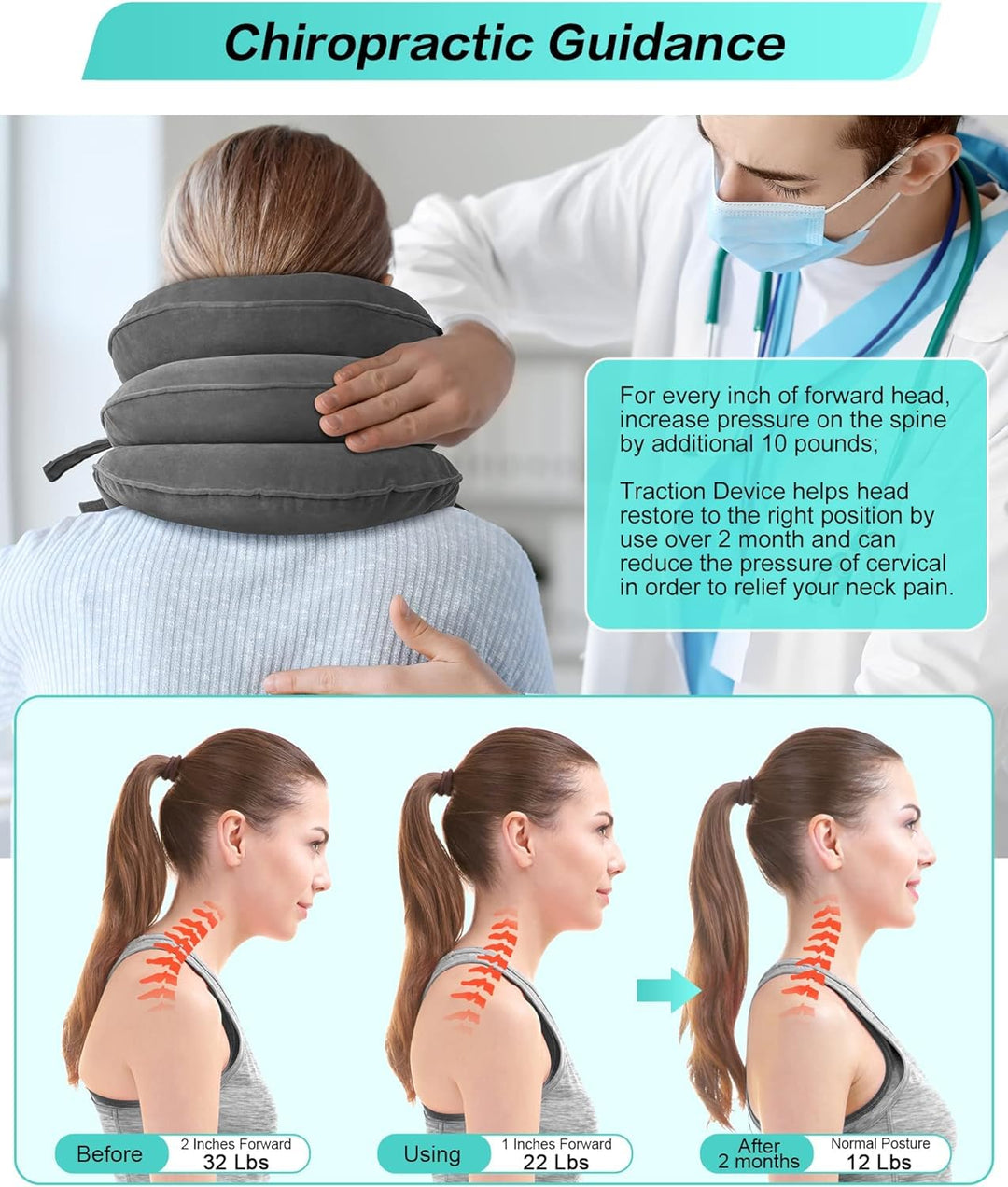 Cervical Neck Traction Device,Portable Neck Stretcher C