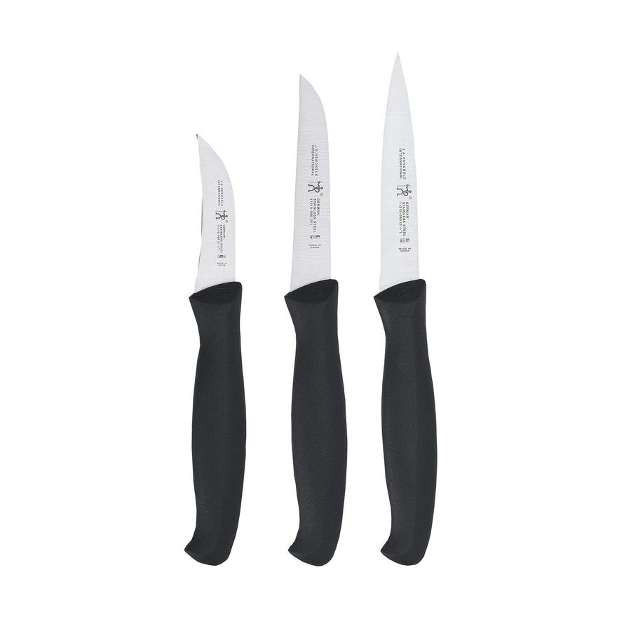 J.A International Accessories Paring Knife Set, 3-piece, Black