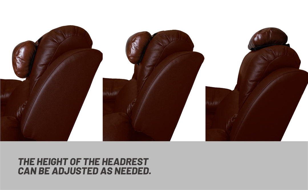 BOWERBIRD Genuine Leather Recliner Head Pillow-Head and