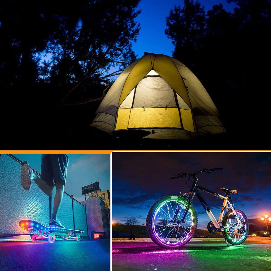 Battery Powered Led Strip Lights, 5050 6M/20FT, Flexible Color Changing RGB LED Light Strip, 180 LEDs 5V Battery-Powered with Controller