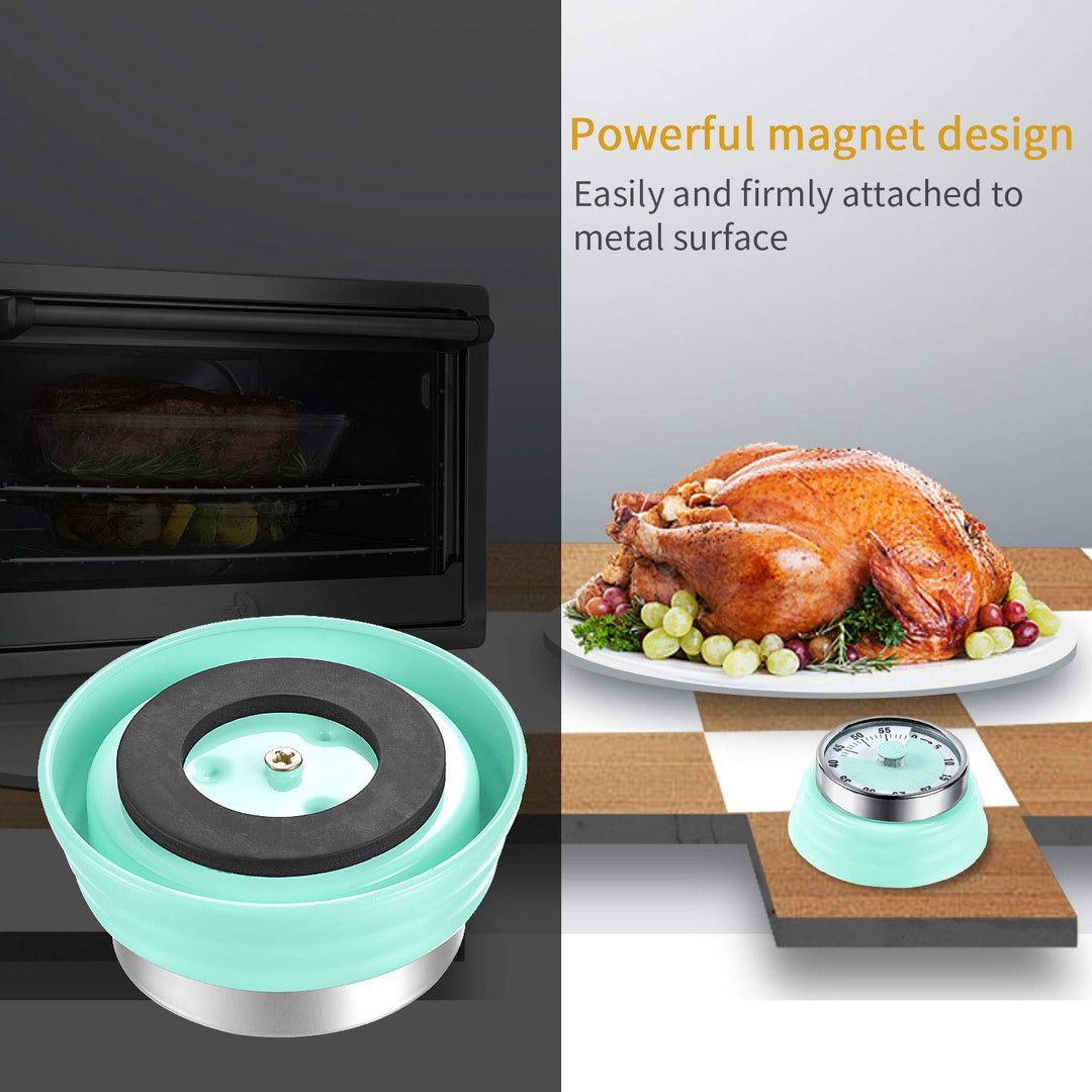 Kitchen Timer, Kitchen Countdown Cooking Timer Reminder, No Battery Required Magnetic Mechanical Timer Time Management Timer