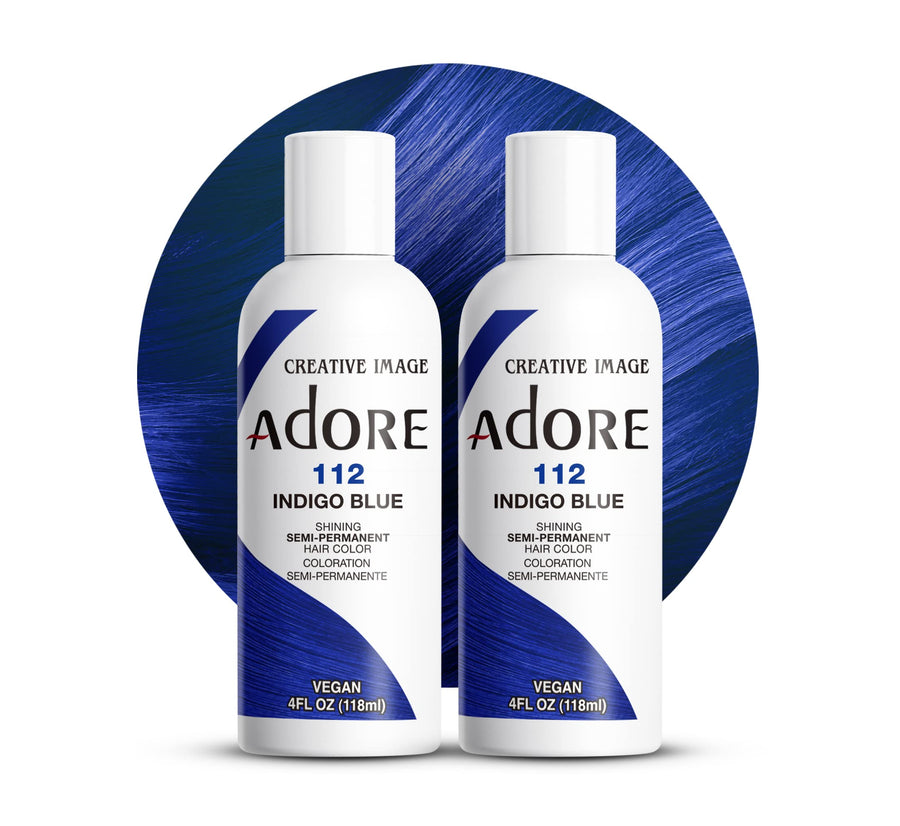 SemiPermanent Haircolor 112 Indigo Blue 4 Ounce (118ml) (2 Pack)