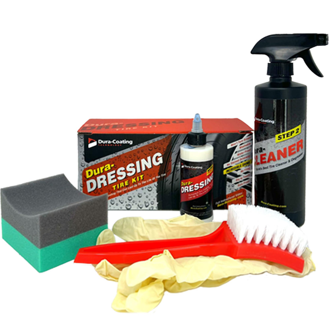 , Dressing Total Tire Kit - Single Size Car Kit - Tire Dressing, Cleaning and Restoration Kit for Cars - High Gloss Coating to Renew and Protect Your Tires - Made in USA