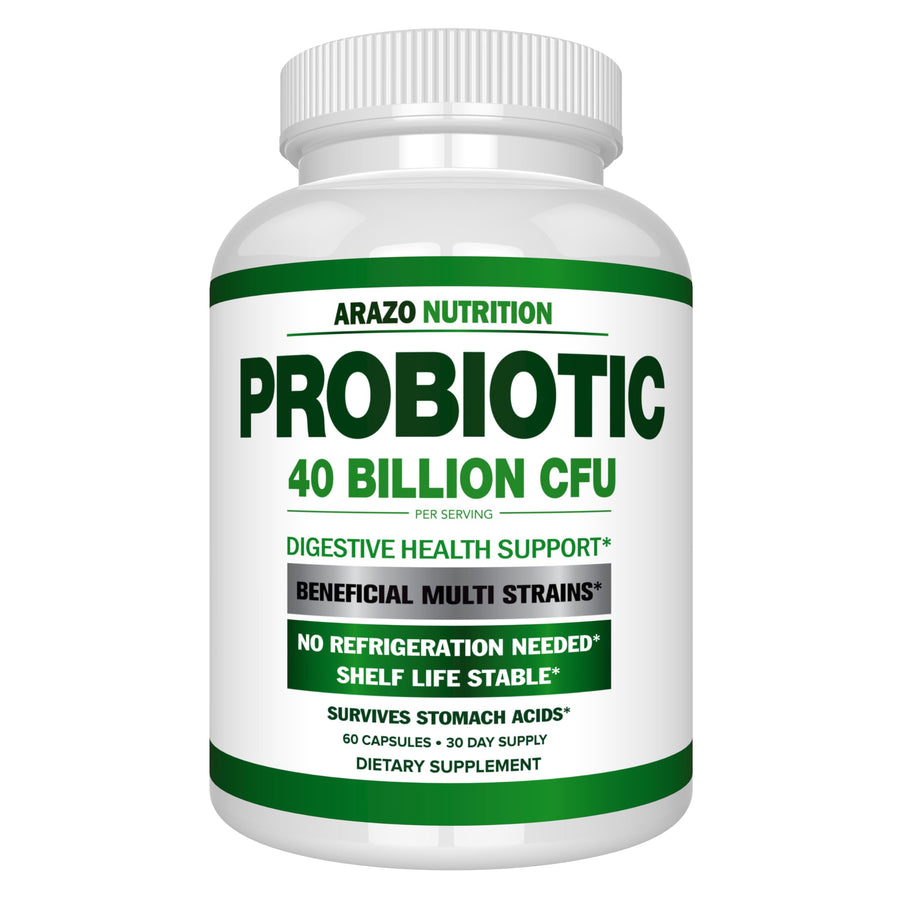 Probiotic 40 Billion CFU - Shelf Stable with Prebiotics and Acidophilus - Stable Potency Until Expiration – Time Delay Release Probiotics