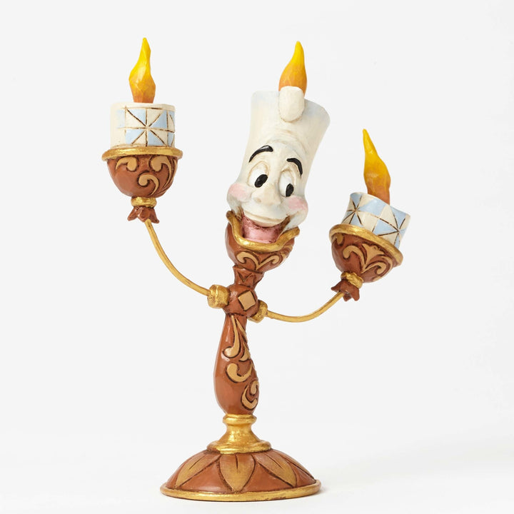 Disney Traditions by Jim Shore “Beauty and the Beast” Lumiere Stone Resin Figurine, 4.75”