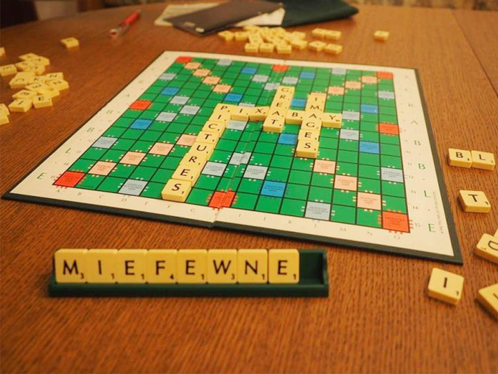 300PCS Wooden Scrabble Tiles, Scrabble Letters for Craf