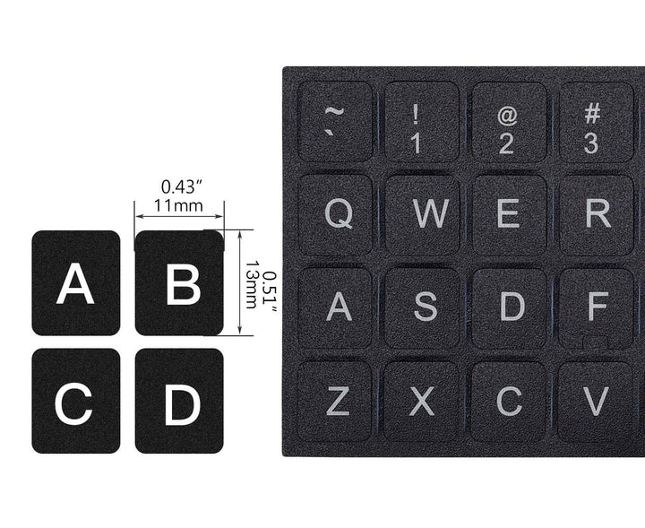 3PCS Universal English Keyboard Letter Stickers, Replac