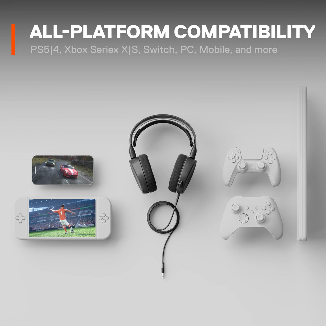 Arctis 3 Console - Stereo Wired Gaming Headset for PlayStation 5 / 4, Xbox Series X|S, Nintendo Switch, VR, Android and iOS - White