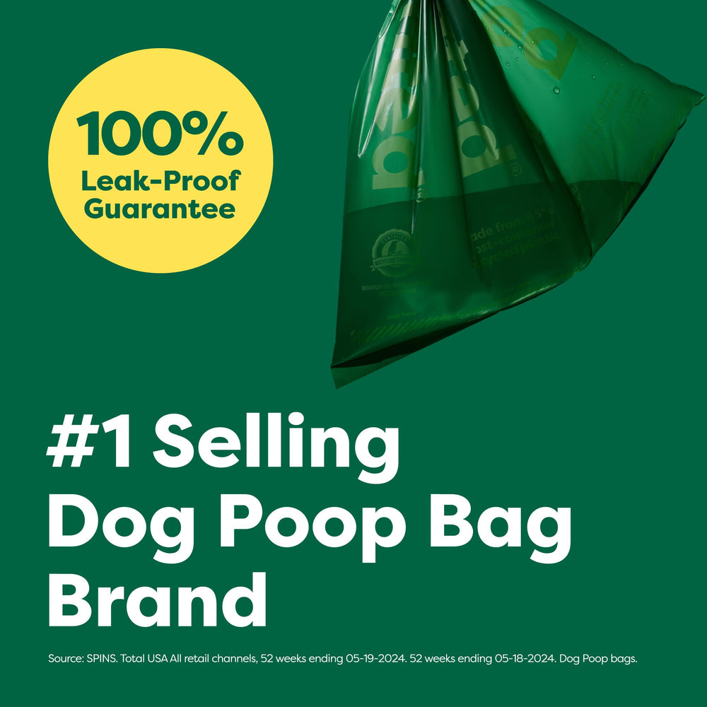 Poop Bags for Dogs Guaranteed Leak Proof and Extra Thick Waste Bag Refill Rolls, Unscented, 120 Count