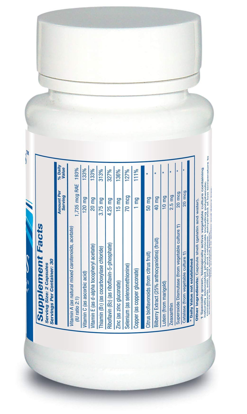 Optic Plus Eye Vitamin & Mineral Support Supplement with Lutein and Zeaxanthin, Healthy Retinal Tissue and Vision 60 Capsules