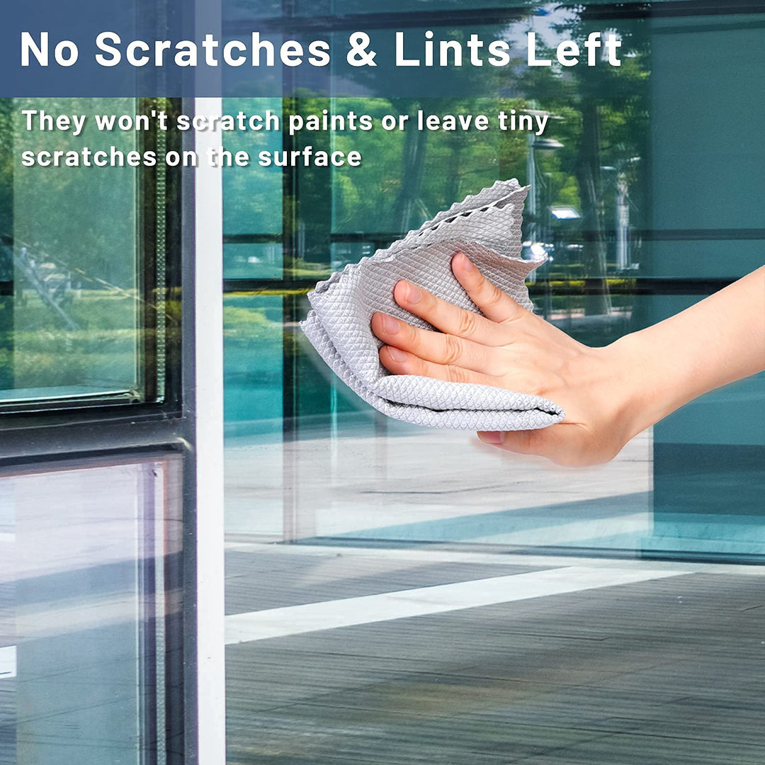 8 Pack Fish Scale Streak Free Miracle Cleaning Cloth, M
