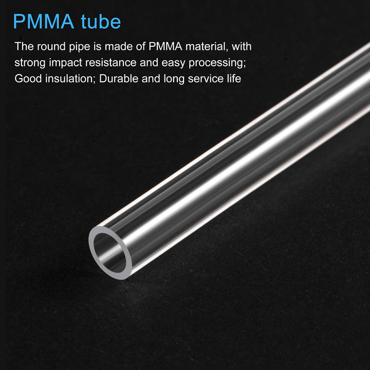 MECCANIXITY Acrylic Pipe Rigid Round Tube Clear 6mm ID 