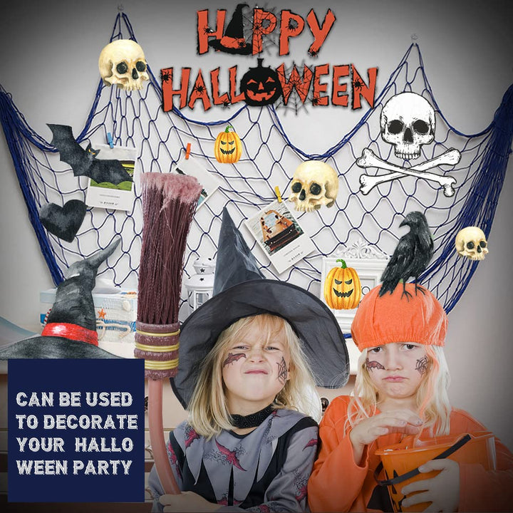 Decorative Fish Net, Nautical Fishing Net Decor for Party, Mediterranean Style Photographing Accessory, Natural Fishnet Decor for Wall/Table/Home, 200x100cm