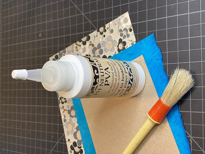 , PH Neutral PVA Adhesive, Acid-free, Water-Soluble, Dries Clear, Archival Quality PVA Formula, for Bookbinding, Book Repair, Framing, Collages, Paper Art and Crafts - 8 Ounce