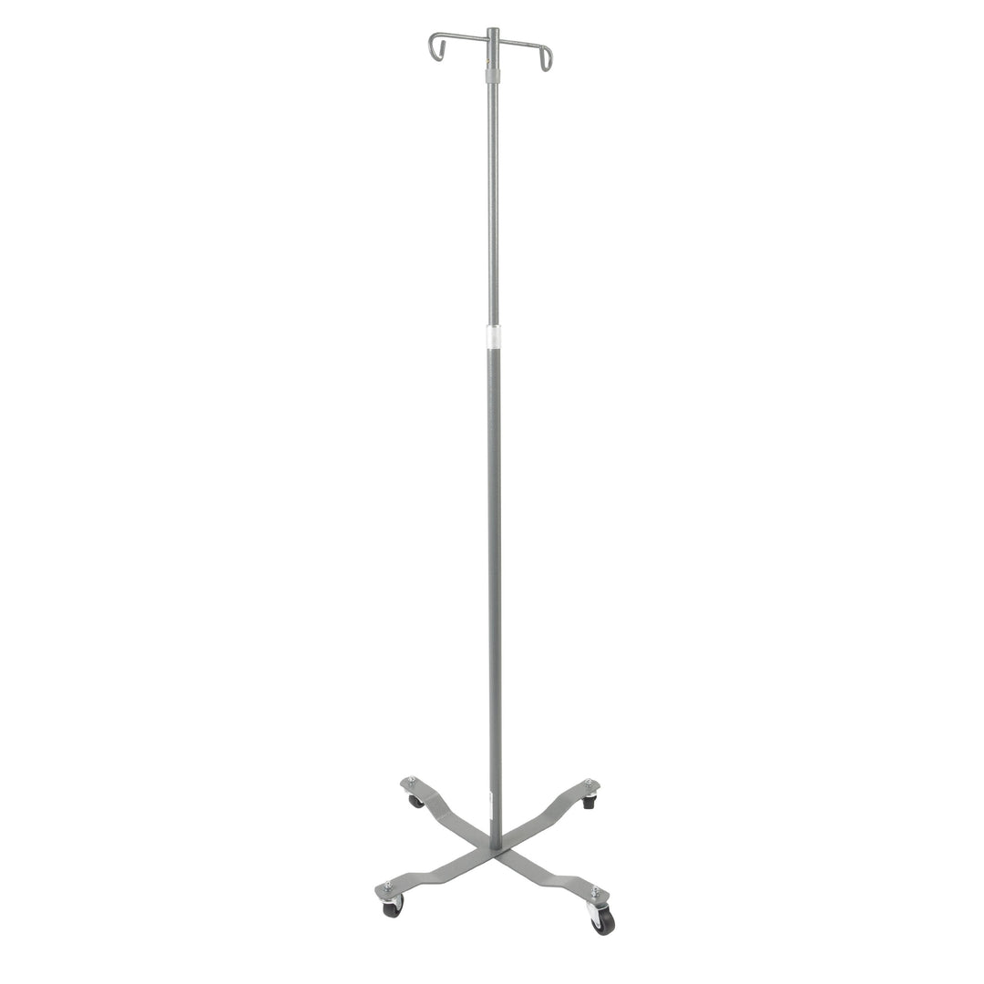 Economy Removable Top I. V. Pole, Silver Vein