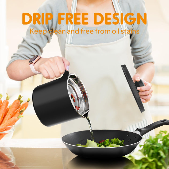 Chihee Grease Container Stainless Steel Bacon Grease Sa