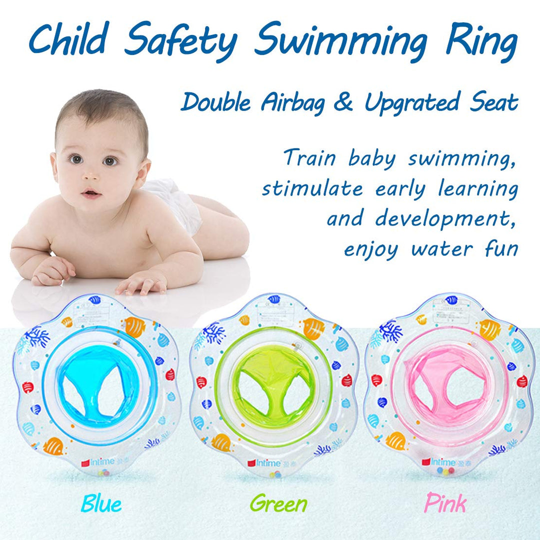 Baby Swimming Ring Floats with Safety Seat Double Airba