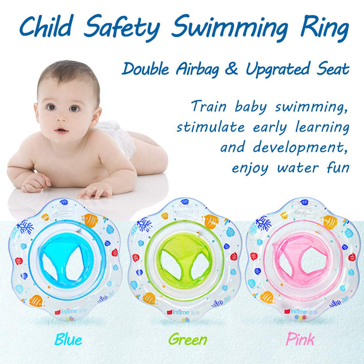 Baby Swimming Ring Floats with Safety Seat Double Airba