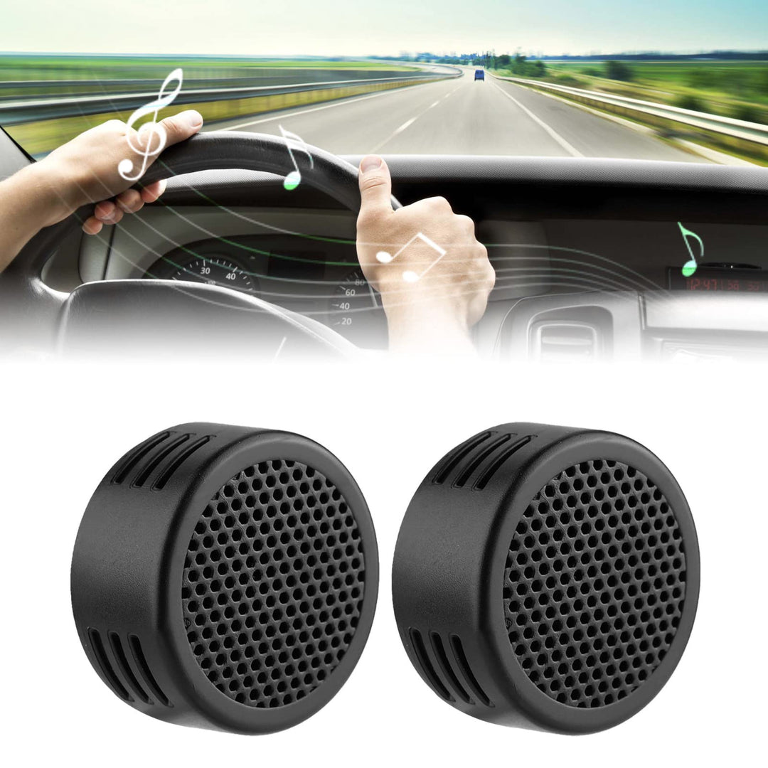 Car Tweeter, Black 12V 500W Mini Car Speaker Audio Tweeter 200mm 98dB Loudspeaker Automobile Speaker