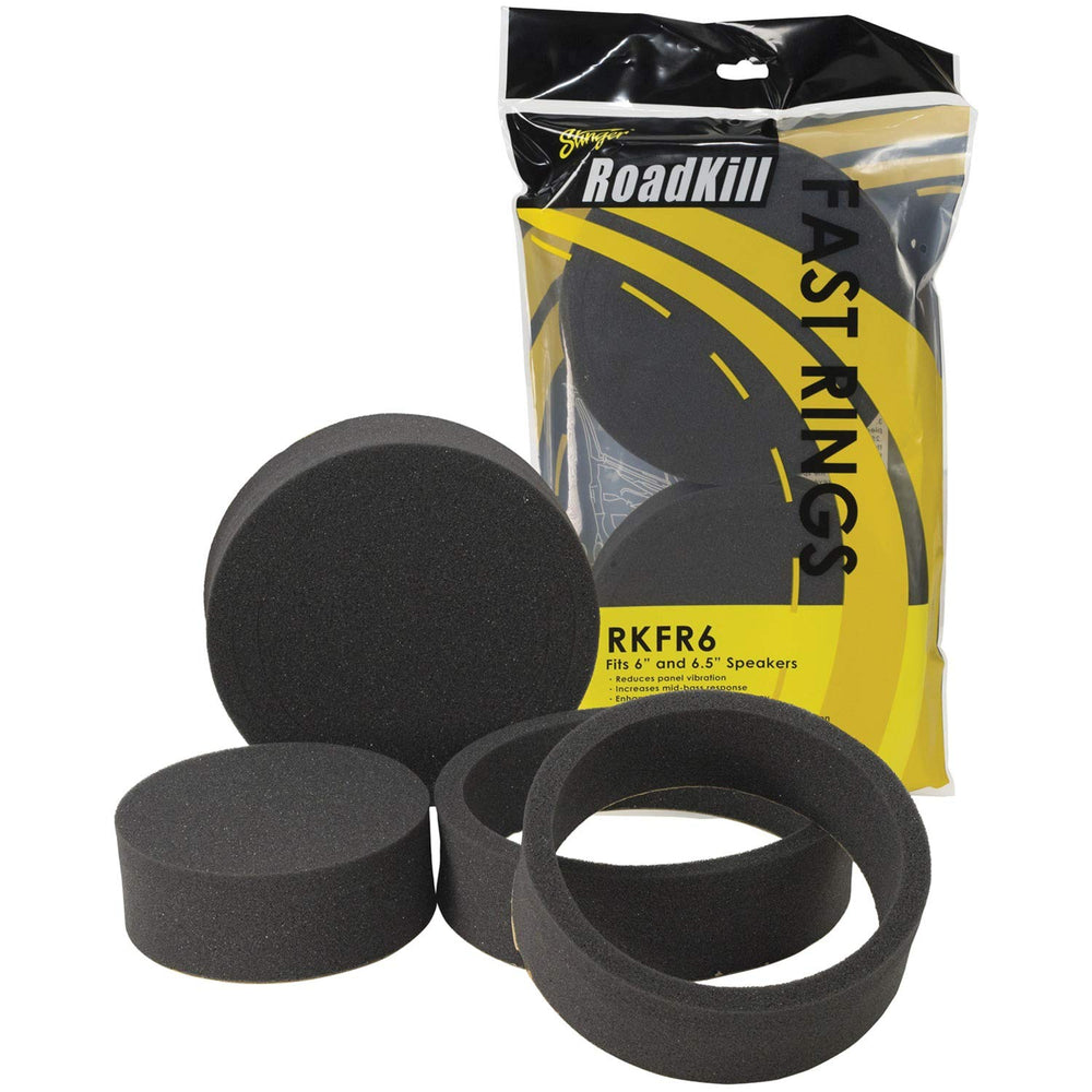 Road Kill RKFR6 3 Piece Foam Speaker Enhancer System Kit for 6 & 6.5 Drivers,Black