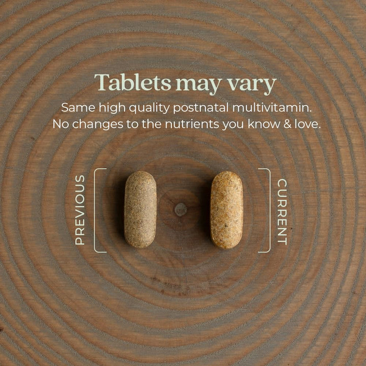 , Postnatal Vitamins Lactation Supplement, Complete Multivitamin with Fermented Vitamin D3 + B Vitamins, Made with Organic Vegetables &amp; Herbs, Non-GMO Ingredients, 96 Count