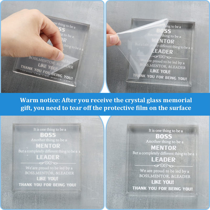 Boss Day Gifts for Women Men Crystal Acrylic Thank You 