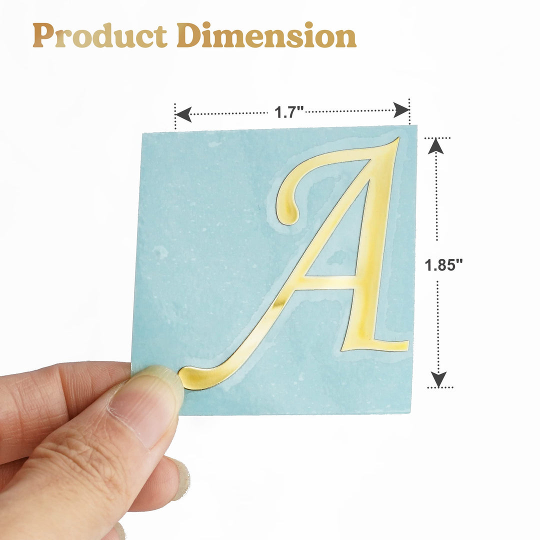 LET&#39;S RESIN Letter Stickers,8Pcs Large Gold Foil Alphabet Stickers(A), Vinyl Resin Letter Stickers for Water Bottles, Coaster Resin Molds, Cards Decoration