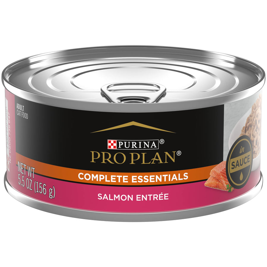 Gravy Wet Cat Food, COMPLETE ESSENTIALS Salmon Entree in Sauce - (Pack of 24) 5.5 oz. Cans