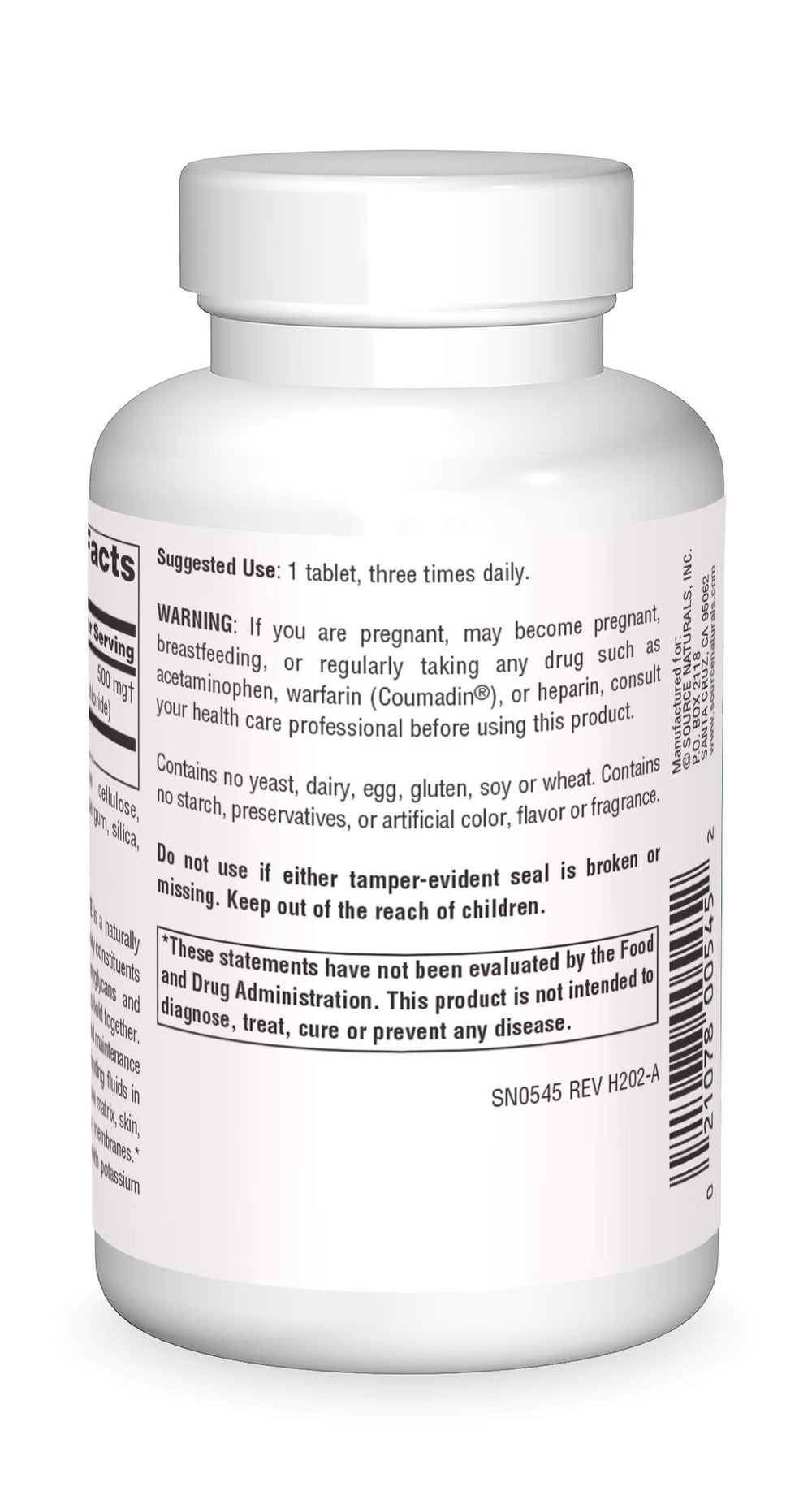 Source Naturals Glucosamine Sulfate, Sodium-Free, for J