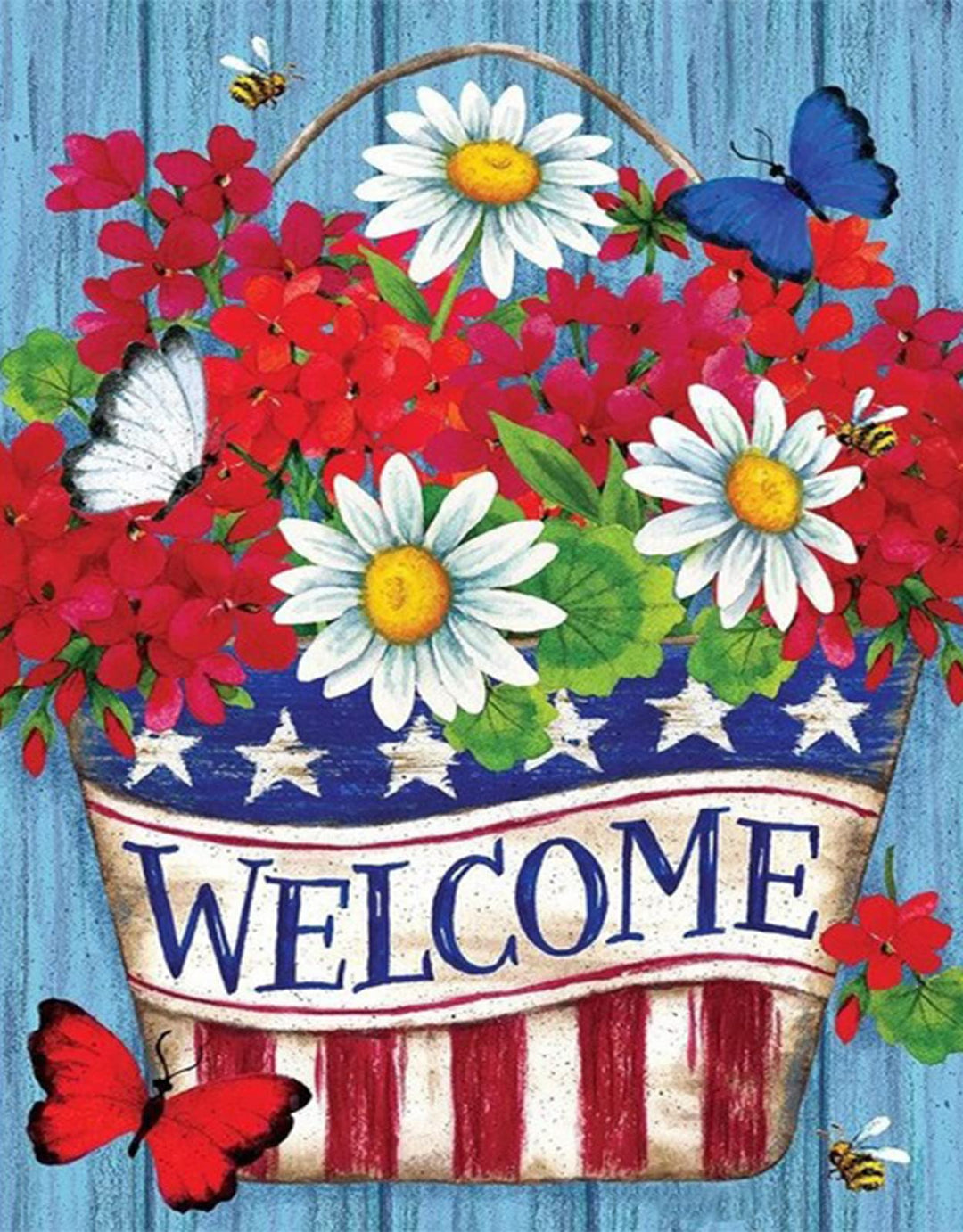 Diamond Painting Flowers, 5D DIY Diamond Painting Kit Paint with Diamonds Full Drill Diamond Art for Adults Paint by Diamond Kits Gem Art Diamond Painting Butterfly 12x16 Inch