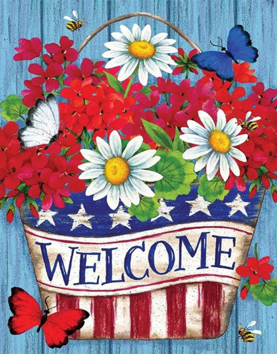 Diamond Painting Flowers, 5D DIY Diamond Painting Kit Paint with Diamonds Full Drill Diamond Art for Adults Paint by Diamond Kits Gem Art Diamond Painting Butterfly 12x16 Inch