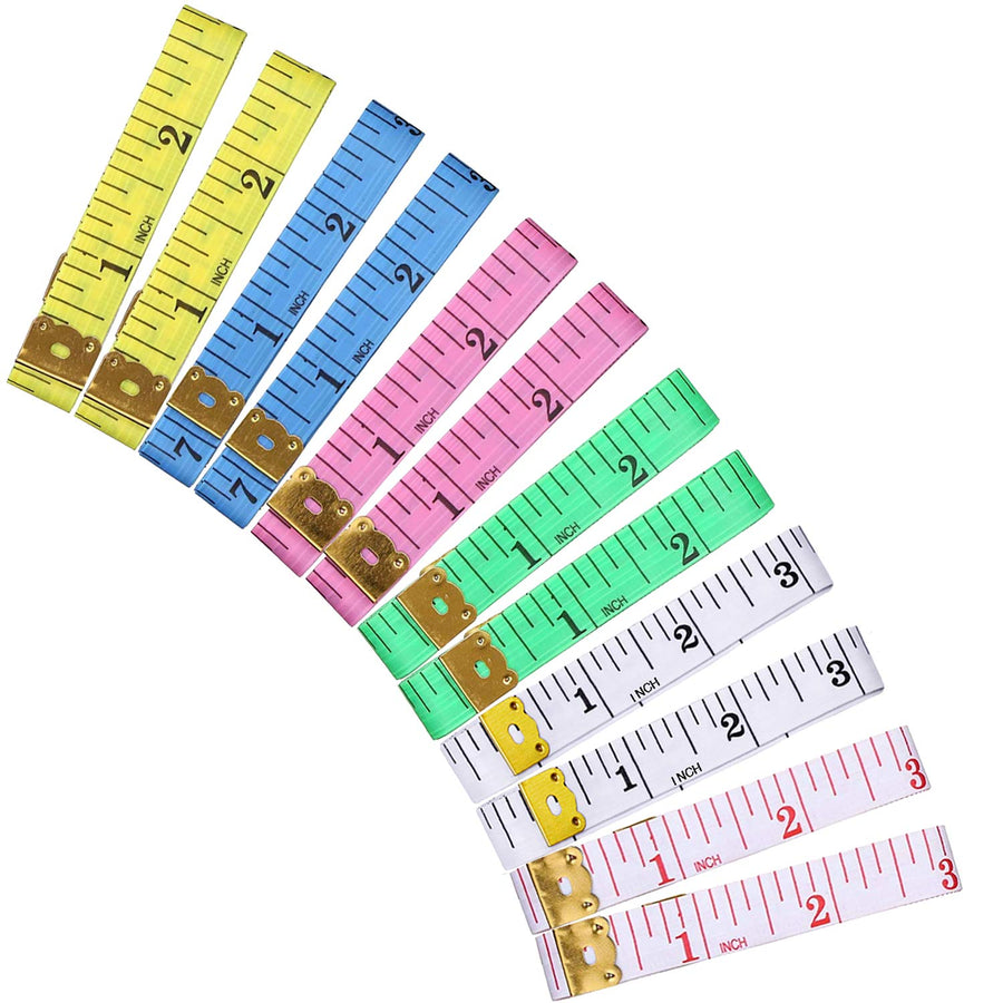 Measuring Tape,Tape Measure for Body 6 Colour Double Scale Measurement Tape for Sewing,Weight Loss Medical Body Measurement Sewing,Tailor 60 Inch/ 150 cm 12 Pack