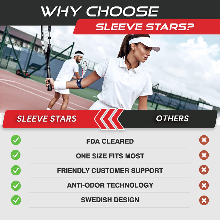 Sleeve Stars Tennis Elbow Support Strap, Golfers Elbow 
