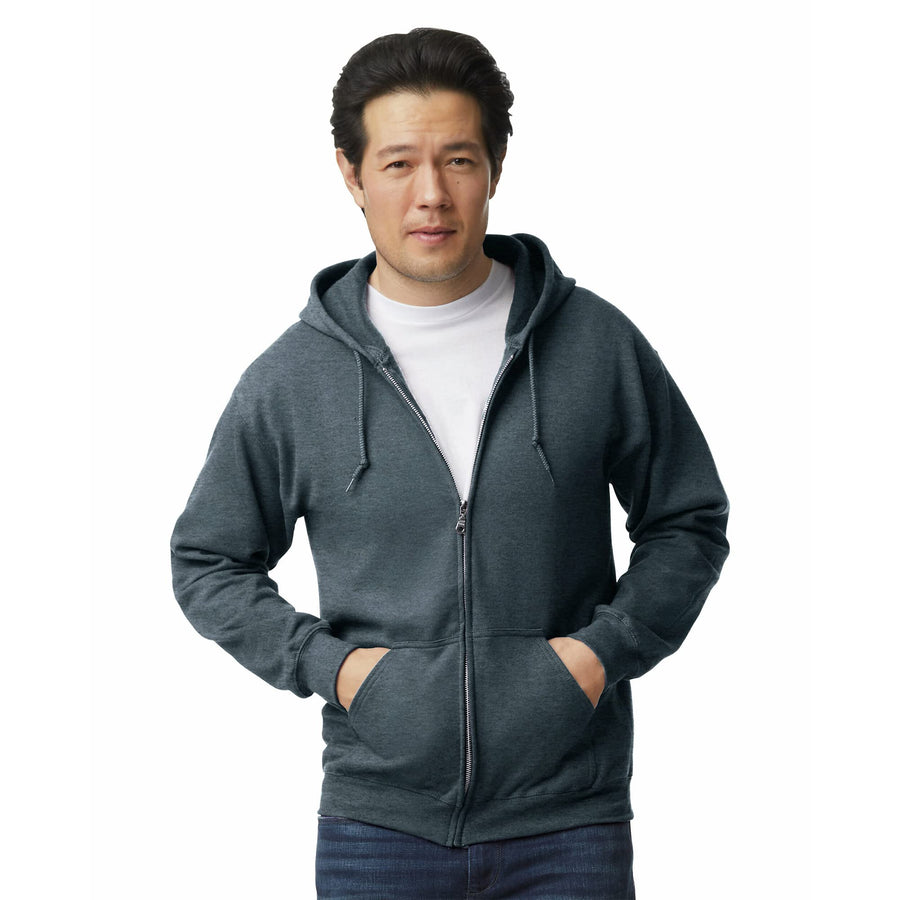Gildan Adult Fleece Zip Hoodie Sweatshirt, Style G18600