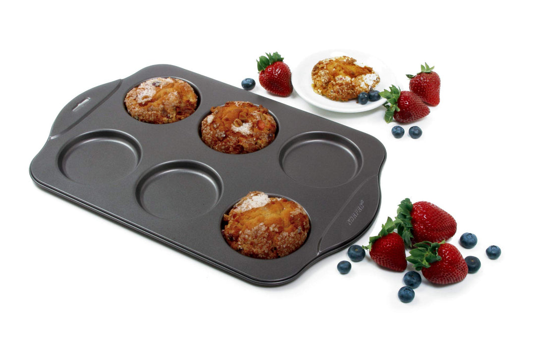 Norpro Puffy Muffin Top Pan Makes 6 Non Stick High Rise