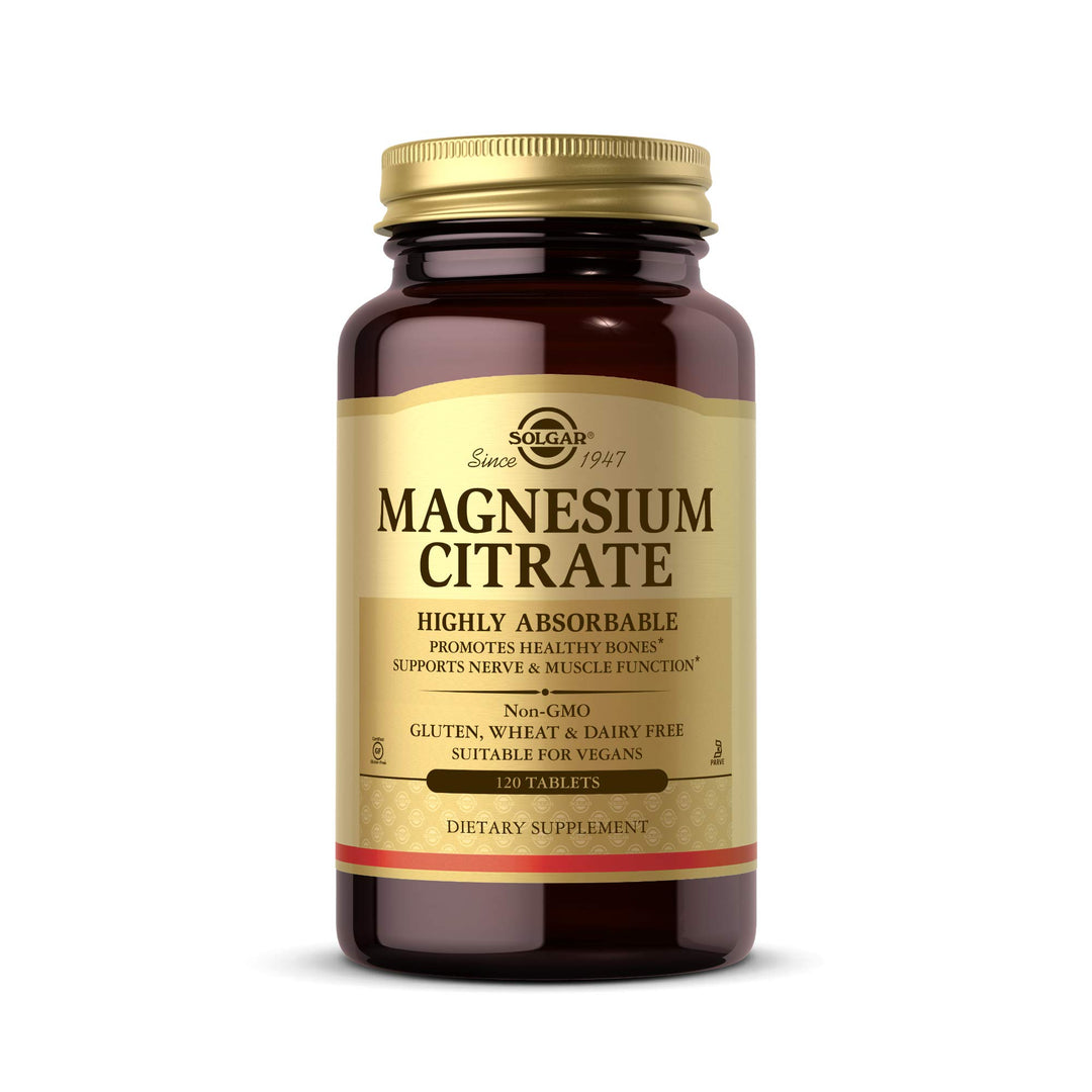 Solgar Magnesium Citrate, 120 Tablets - Promotes Health