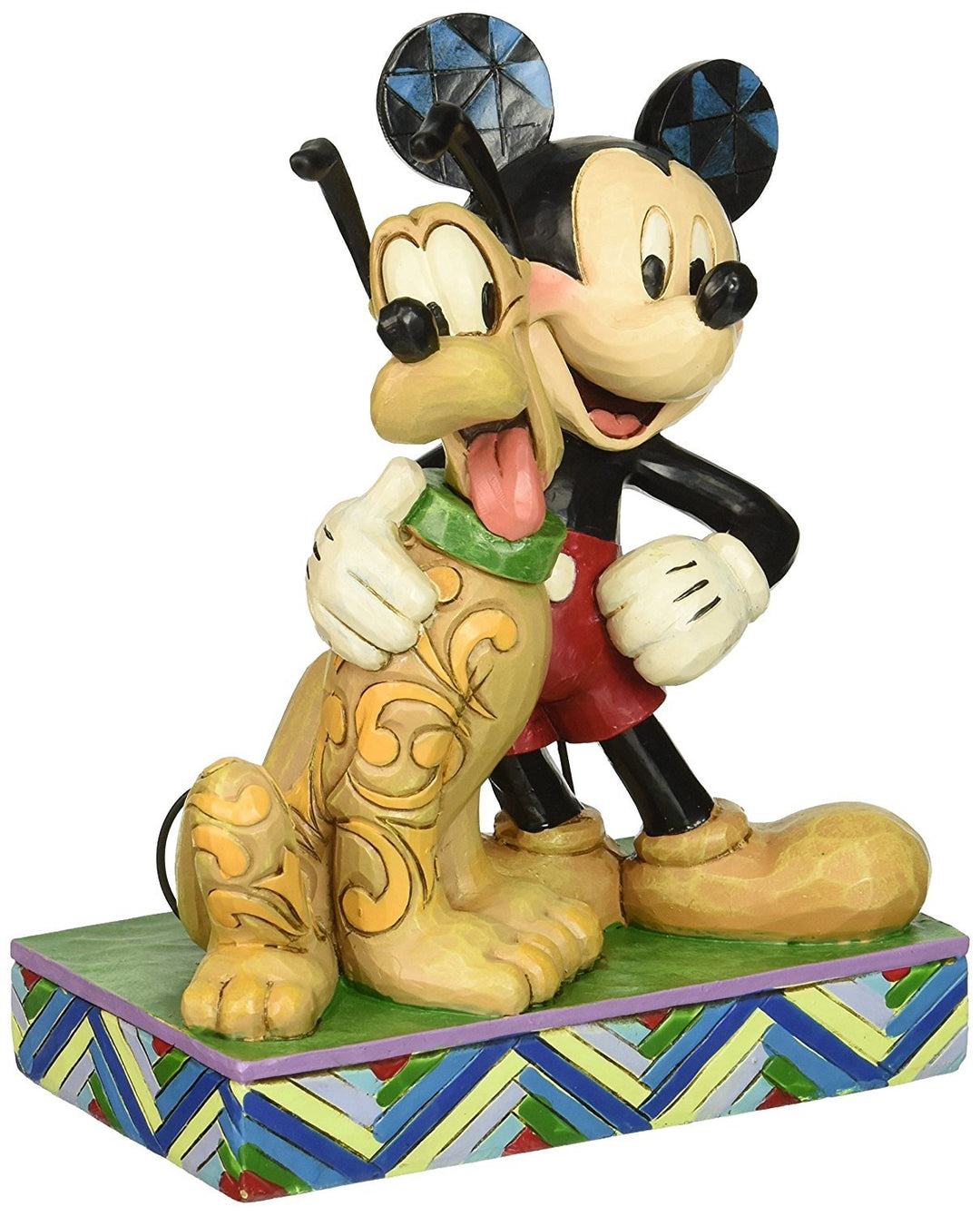 Disney Traditions by Jim Shore Mickey Mouse and Pluto Stone Resin Figurine, 6”