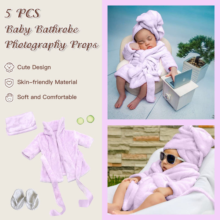 SPOKKI Newborn Photography Props Baby Girl 5 PCS Bathro