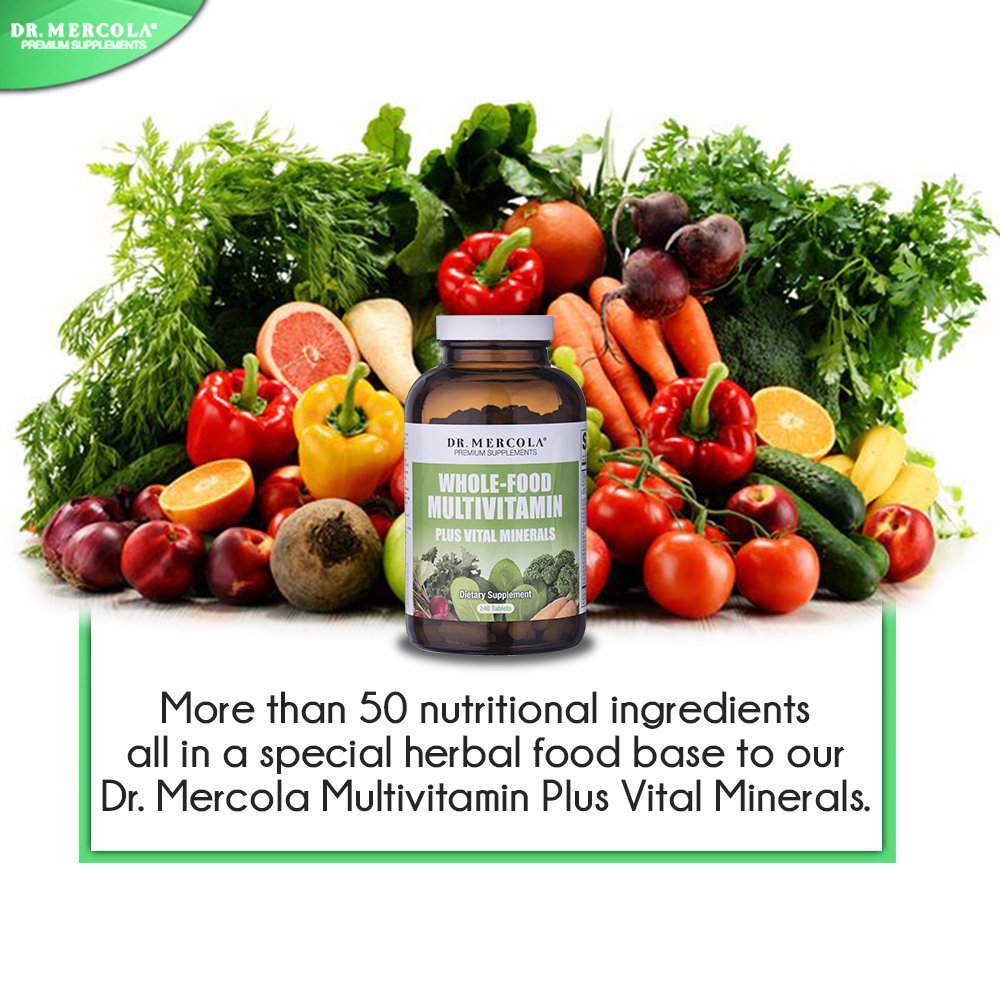 Whole Food Multivitamin Plus Vital Minerals Dietary Supplement, 30 Servings (240 Tablets)