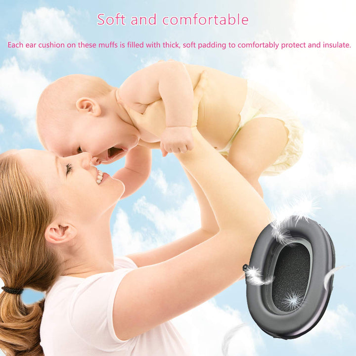 Baby Noise Cancelling Headphones,Baby Ear Protection Ear-Muffs for Newborns Infants and Toddlers, Baby Headphones Noise Reduction for Sleeping Airplanes Fireworks (Pink)