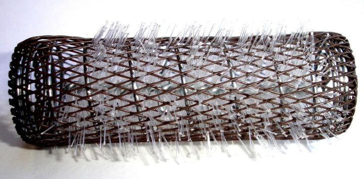 2 Pack HAIR STYLING BRUSH ROLLERS &amp; PINS Hair Curlers 7/8 x 3 Bristles (12 Rollers)