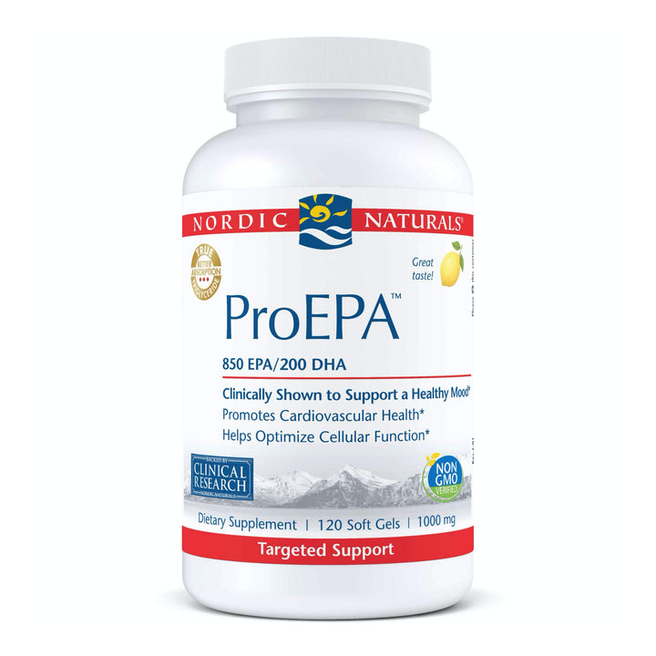 ProEPA, Lemon - 120 Soft Gels - 1210 mg Omega-3 - High-Intensity EPA Formula for Healthy Mood, Heart Health &amp; Cellular Function - Non-GMO - 60 Servings
