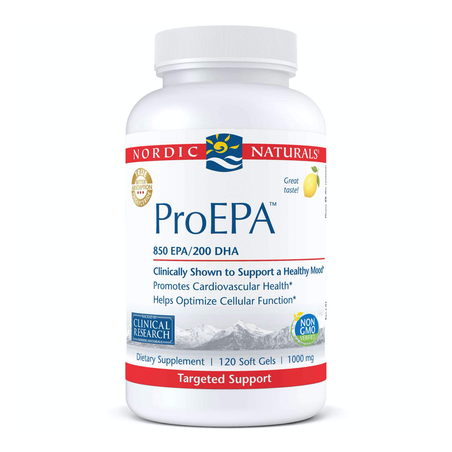 ProEPA, Lemon - 120 Soft Gels - 1210 mg Omega-3 - High-Intensity EPA Formula for Healthy Mood, Heart Health & Cellular Function - Non-GMO - 60 Servings