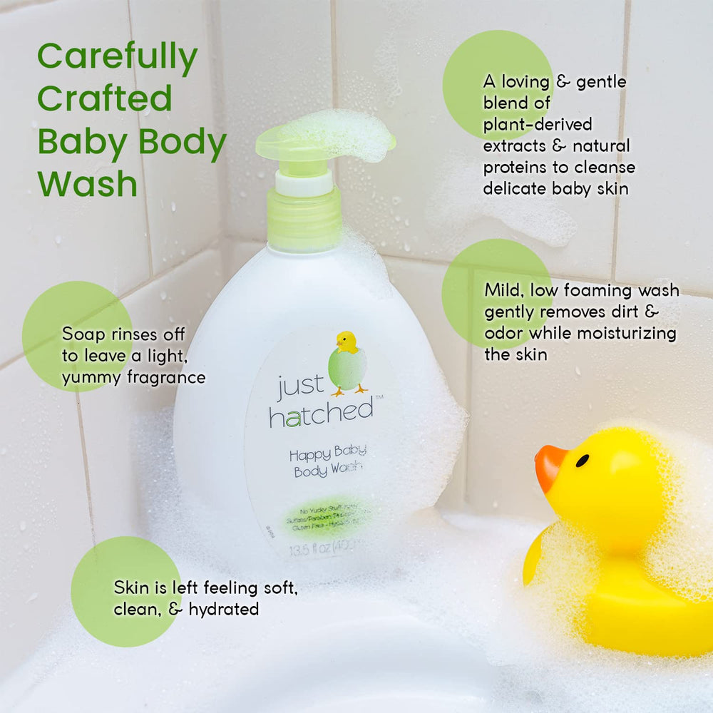 Just Hatched Happy Baby Body Wash, 13.5 Ounce