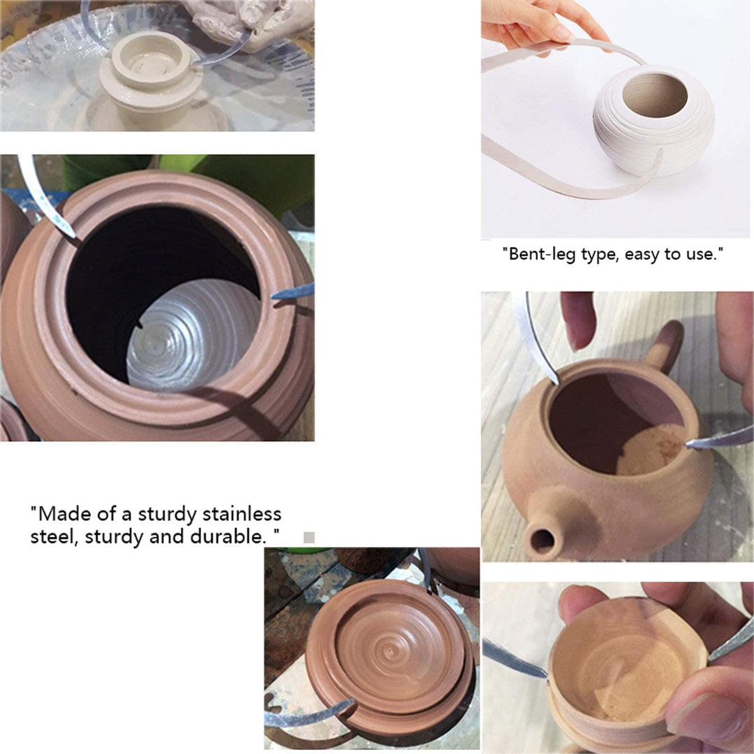 10in Clay Caliper, Stainless Steel Bent Leg Inside Outside Clay Caliper for Clay Modelling Clay Pottery Tool 25.8x9.8x1.4 cm