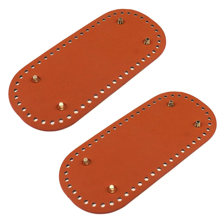Meprotal 2pcs PU Leather Oval Bag Bottom Pad DIY Cushio